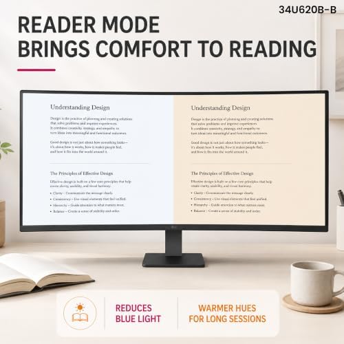 LG UltraWide 34" WQHD Curved 144Hz HDR10 Monitor 34U620B-B | 1-Pack Bundle - Image 2