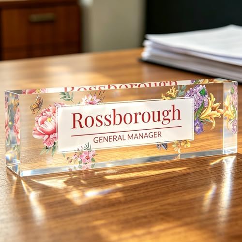 Custom Name Plate for Desk, Desk Name Plate Personalized, Acrylic Desktop Ornament, Stylish Office Decor, Appreciation Present for Boss, Social Worker, Teacher, Nurse, Employee by Unknown