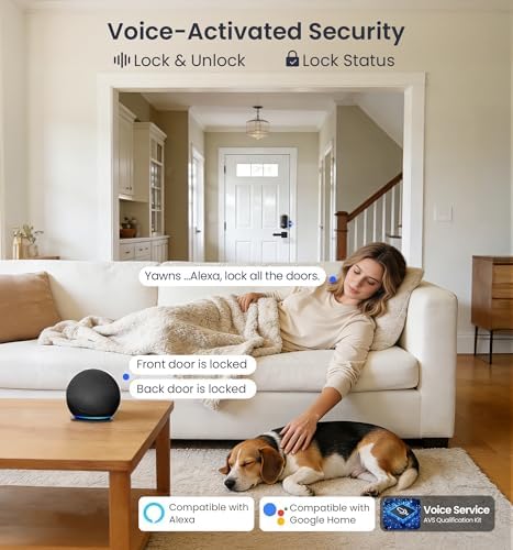 Veise VE012W WiFi Fingerprint Smart Lock for Front Door, Matte Black - Image 5