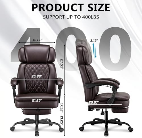 Big and Tall Office Chair, Home Office Desk Chairs,Executive Computer Chair - Image 3
