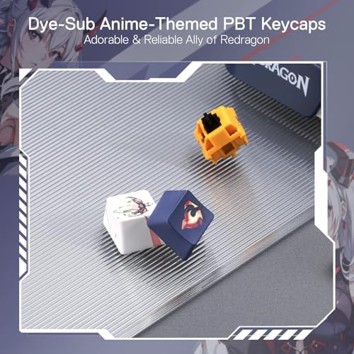 Redragon K686 PRO Wireless RGB Gasket Gaming Keyboard, Dye-Sub Anime Keycap - Image 3