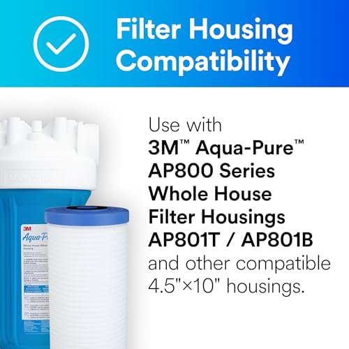 3M Aqua-Pure Whole House Replacement Water Filter AP810, For Aqua-Pure AP801, AP801-C, AP801T and AP801B Water Filtration Systems,White (Pack of 4) - Image 2