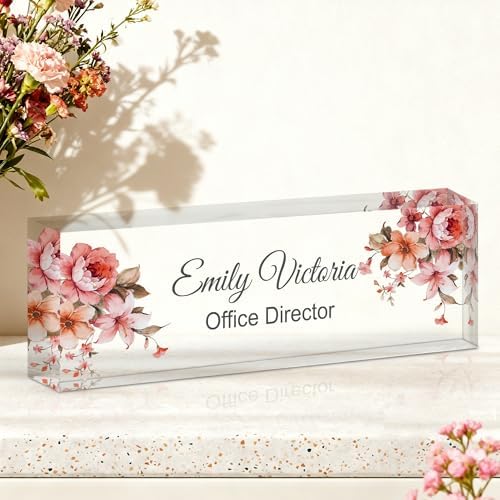 Ship Next Day Custom Name Plate for Desk, Desk Name Plate Personalized by Unknown