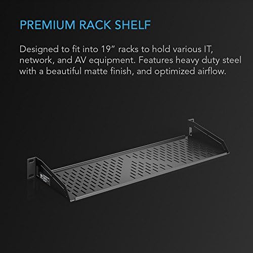 AC Infinity Vented Rack Shelf 1U, 6" Deep for 19" Server & AV Racks - Image 2