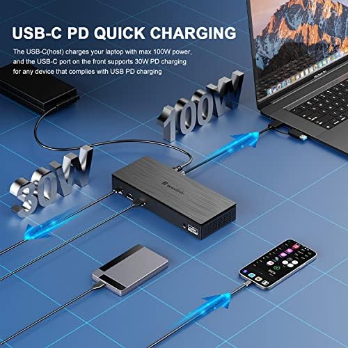 WAVLINK DisplayLink Laptop Docking Station Quad Monitor 4K@60Hz for MacBook - Image 4