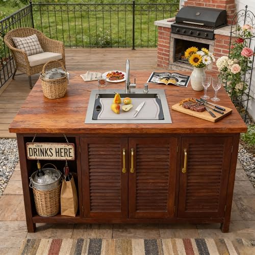21"x20" Outdoor Drop-In Workstation Sink - Image 4