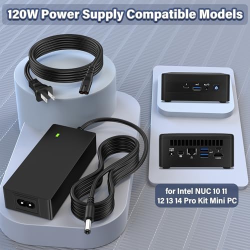 19V 6.3A 120W Mini PC Charger Fit for Intel NUC 10 11 12 13 14 Pro Kit - Image 2