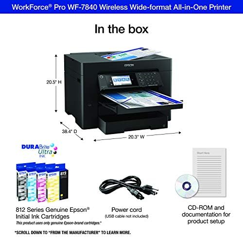 Epson Workforce Pro WF-7840 Wireless All-in-One Wide-Format Inkjet Printer - Image 5