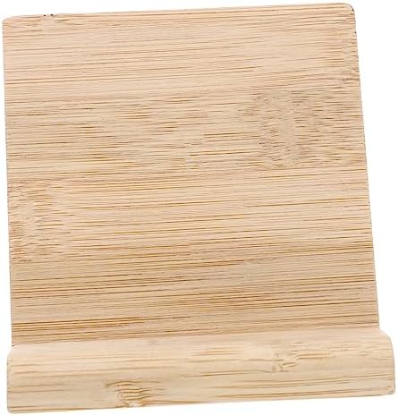 Bamboo Blank Sign Desktop Name Plate with Base, for Tabletop Display by VILLCASE