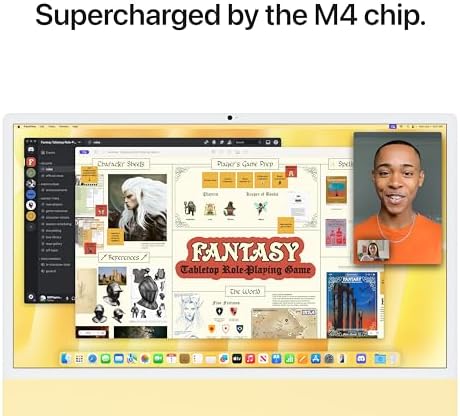 Apple 2024 iMac All-in-One Desktop Computer with M4 chip with 10-core CPU, 10-core GPU: Built for Apple Intelligence, 16GB Unified Memory, 256GB SSD Storage; Yellow with AppleCare+ (3 Years) - Image 4