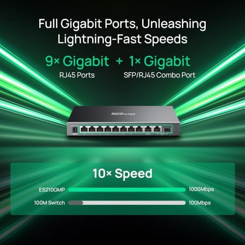 Omada ES210GMP, 8 Port Gigabit Easy Managed PoE Switch - Image 2