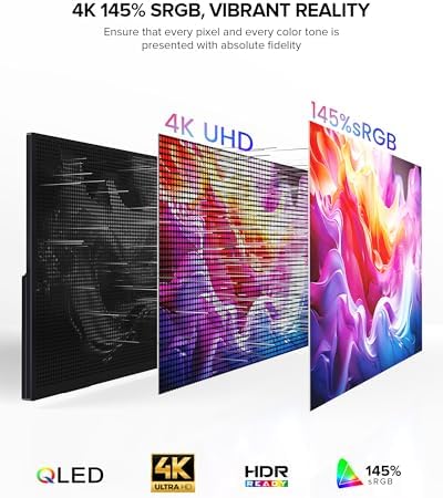 UPERFECT Portable Monitor 4K 60Hz 18.5", 145% sRGB QLED Laptop Monitor - Image 3