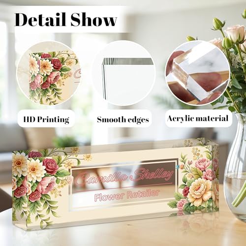 Ship Next Day Desk Name Plate Personalized, Custom Name Plate for Desk - Image 2