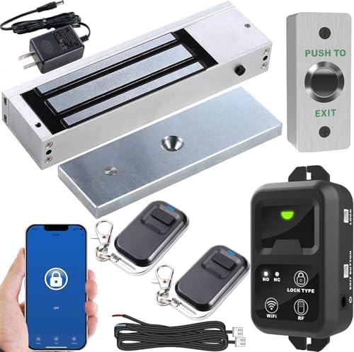 UHPPOTE WiFi & Wireless RF Remote Control with 1200Lbs Electromagnetic Lock by UHPPOTE