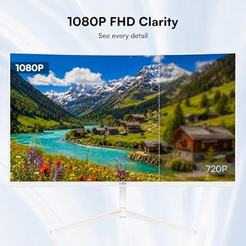 24 Inch Curved White Monitor FHD 1080P 100Hz, VA Panel, 3000R - Image 2