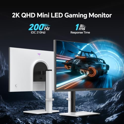 KTC QHD Mini LED Monitor 27 Inch 200Hz White Vertical Monitor M27T6S - Image 2