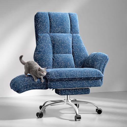 Big and Tall Office Chair, Flip Armrests for Pets & Cross Legged Sitting by HOMRELEXA