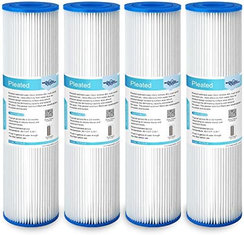Membrane Solutions 10"x2.5" 20 Micron Pleated Sediment Water Filter by MembraneSolutions