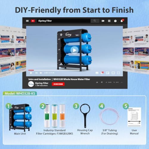 iSpring WHO32B-KS Free-Standing Whole House Water Filter System - Image 6