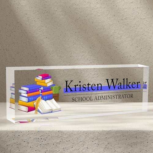 Name Plate for Desk-Personalized Name Plates for Desk-Name Plate Personalized for Office-Gifts for Teacher Boss Employee Appreciation Office Desk Decor (teacher6) by AZUFEMOS