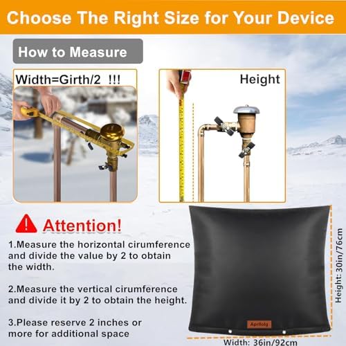 Insulated Backflow Covers for Outside Large Pipe Cover,36"W x 30"H - Image 2