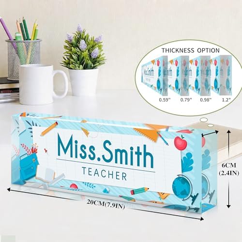 Custom Name Plate for Desk, Acrylic Desk Name Plate Personalized, Employee Appreciation Gifts, Office Desk Accessories for Woman Teacher Nurse, Coworker Gifts for Manager Assistant - Image 4