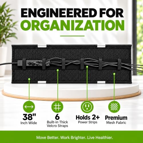 Perfect POSTURE Cable Management Tray Clamp Mounted Desk Organizer - 38" - Image 6