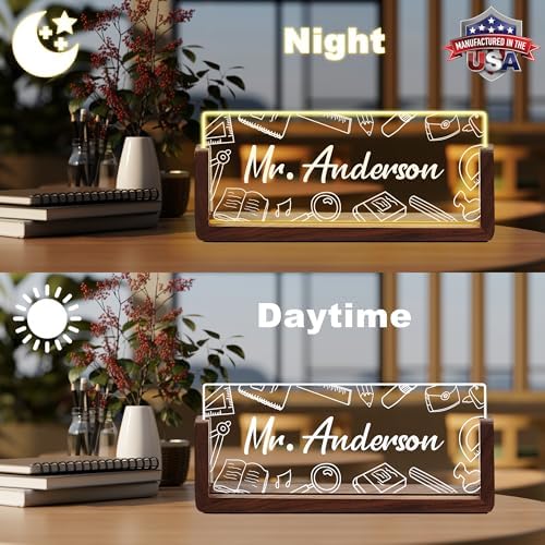 Ship Next Day Custom Name Plate for Desk, Acrylic Office Desk Accessories - Image 2