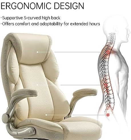 EUREKA ERGONOMIC Galene Executive Office Chair, Beige - Image 6