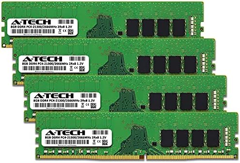 A-Tech 32GB (4x8GB) DDR4 2666MHz DIMM PC4-21300 UDIMM Non-ECC 2Rx8 1.2V CL19 288-Pin Desktop Computer RAM Memory Upgrade Kit - Image 2