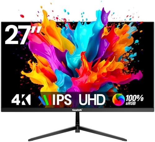 Gawfolk 27 Inch 4K Monitor IPS 60Hz, UHD 3840 x 2160p PC Monitors by Gawfolk