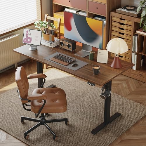 Agilestic 40*24 Inch Height Adjustable Electric Standing Desk, Dark Walnut - Image 2