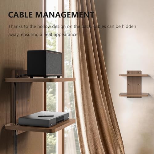 WALI 2 Tier Floating TV Wall Shelf for Projector, DVD Player - Image 4