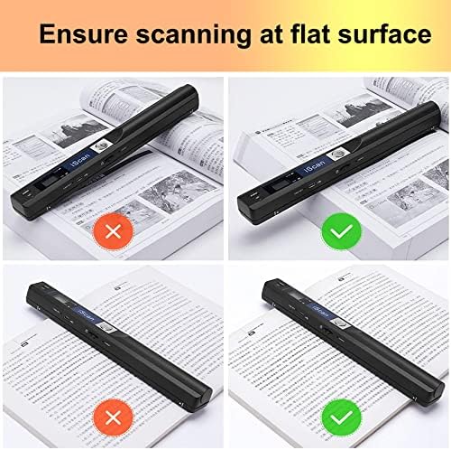 Portable Handheld Scanner Included 16G SD Card, Wand Scanner for A4 Documents Pictures Pages Texts Receipts Books Up to 900DPI, JPG/PDF Format Selection, Uploads Via USB Cable, No Driver - Image 5