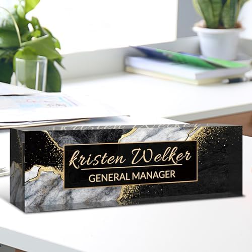 Desk Name Plate Personalized, Custom Name Plate for Desk, Acrylic Desktop Accessories, Office Gift & Decor for Women Men, Teacher Nurse Boss Employee Appreciation Gifts - Image 5