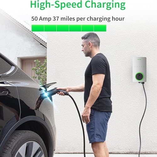 Autel Home Level 2 EV Charger up to 50Amp, 240V, Indoor/Outdoor Car Charging Station, Flexible 25-Foot Cable,Hardwired, Silver - Image 2