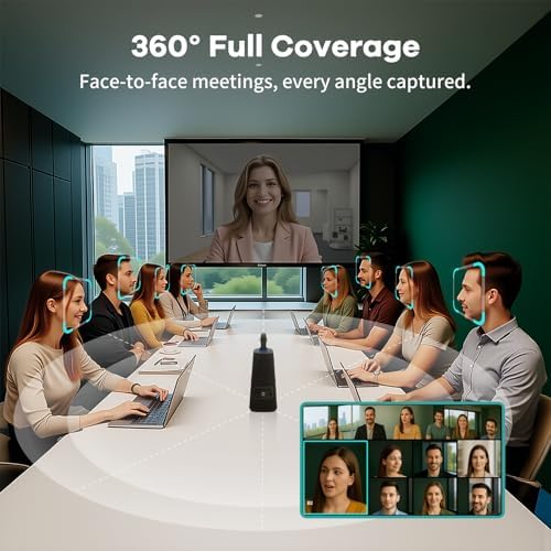 KanDao Meeting Ultra Standard - 360° 4K All-in-One Video Conference Camera, AI Tracking, 8 Noise-Cancelling Mics, Build-in System, Works with Zoom, Google Meet, Microsoft Teams - Plug & Play - Image 2