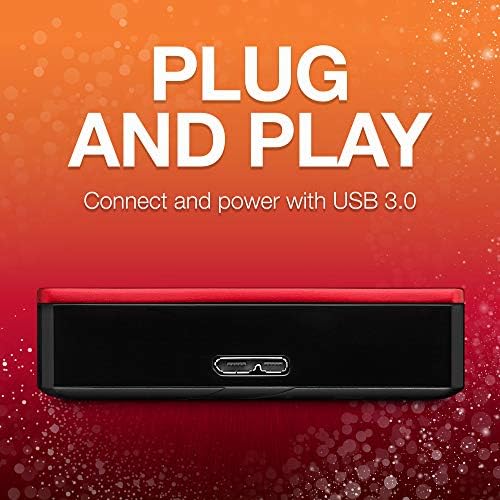 Seagate Backup Plus Portable 5TB External Hard Drive HDD – Red USB 3.0 for PC Laptop and Mac, 2 Months Adobe CC Photography (STDR5000103) - Image 4