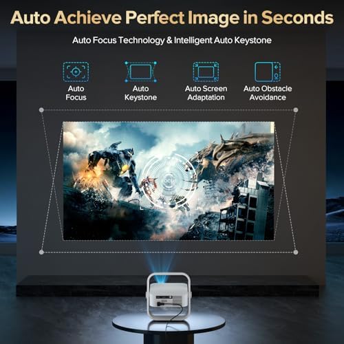 Projector Built-in Google TV/APPs 4K AI Auto Focus, Voice Control - Image 5