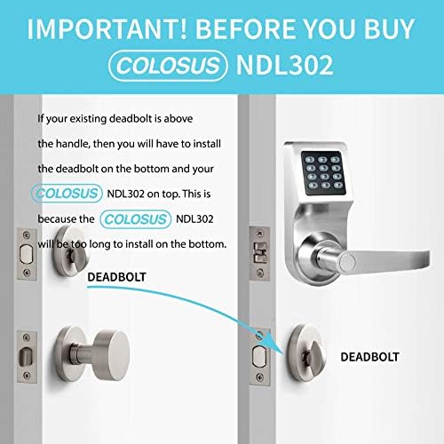 Keyless Entry Door Lock with Keypad, RFID Key Fobs, Remote Control & Keys, Electronic Smart Lock for Home, Office, Airbnb Rental & Commercial Doors, Satin Nickel - Image 6