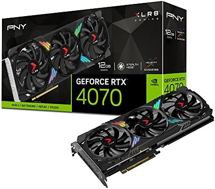 PNY GeForce RTX™ 4070 12GB XLR8 Gaming Verto Epic-X RGB™ Triple Fan Graphics Card DLSS 3 by PNY
