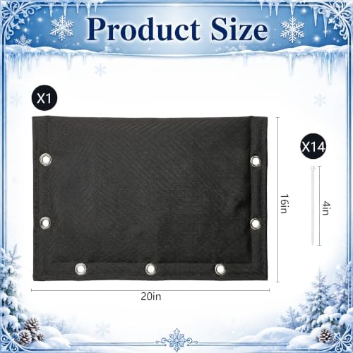 20"W x 16"H 3-Way Opening Backflow Preventer Insulation Cover, Black (5°F) - Image 2