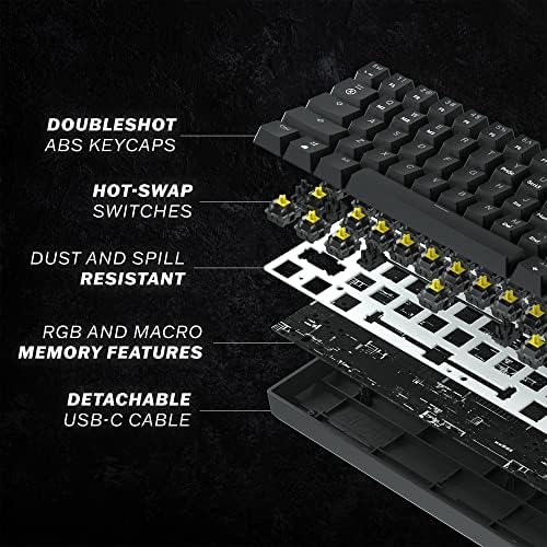 HK GAMING GK61 Mechanical Gaming Keyboard - 61 Keys Multi Color RGB Illuminated LED Backlit Wired Programmable for PC/Mac Gamer (Gateron Optical Blue, Lavender) - Image 5