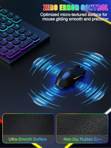Mouse Pad with Foldable Phone Holder & Wireless Charger, XXL RGB Gaming Mousepad 31.5"x15.8" Large Desk Mat for Keyboard, Black Desk Pad with Dual Qi Charging Station | 11 Colors 5 Modes | Waterproof - Image 6
