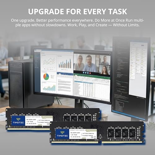 Timetec Advanced 8GB DDR4 3200MHz (PC4-3200AA) PC4-25600 UDIMM Desktop RAM – 288-Pin 1.2V CL22 Non-ECC Unbuffered DIMM Memory Module Upgrade - Image 3