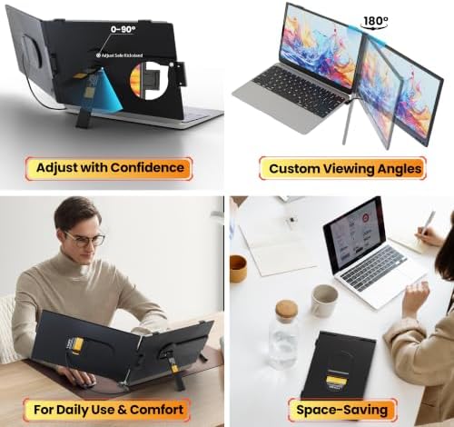 14.2" Laptop Screen Extender, FHD 1080P IPS Portable Laptop Monitor - Image 4
