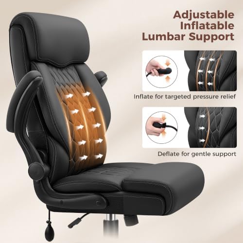 High Back Executive Office Chair with Inflatable Lumbar Support - Image 4