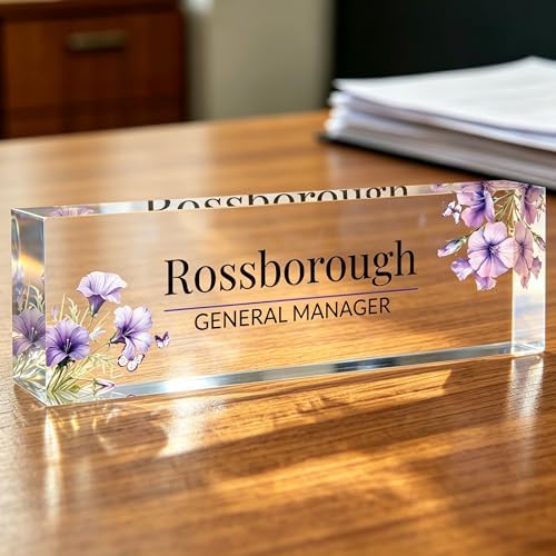 Custom Name Plate for Desk, Desk Name Plate Personalized, Acrylic Desktop Ornament, Stylish Office Decor, Appreciation Present for Boss, Social Worker, Teacher, Nurse, Employee by Unknown