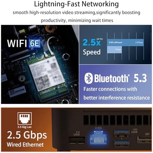 NUC 14 Essential NUC14MNK150 Mini PC - Intel N150 IntelGraphics, DDR5-4800, Wi-Fi 6E, Triple 4K Display, 2.5GbE LAN, 0.56L Compact Desktop for Office & Business(Barebone No RAM/SSD/OS) - Image 6