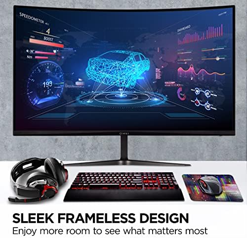 ViewSonic VX3218C-2K 32 Inch 1440p Curved Gaming Monitor, 180Hz and 1ms for Smooth Gameplay, FreeSync Premium and Eye Care Technology for Smooth Visuals, HDMI, and DisplayPort Inputs - Image 4